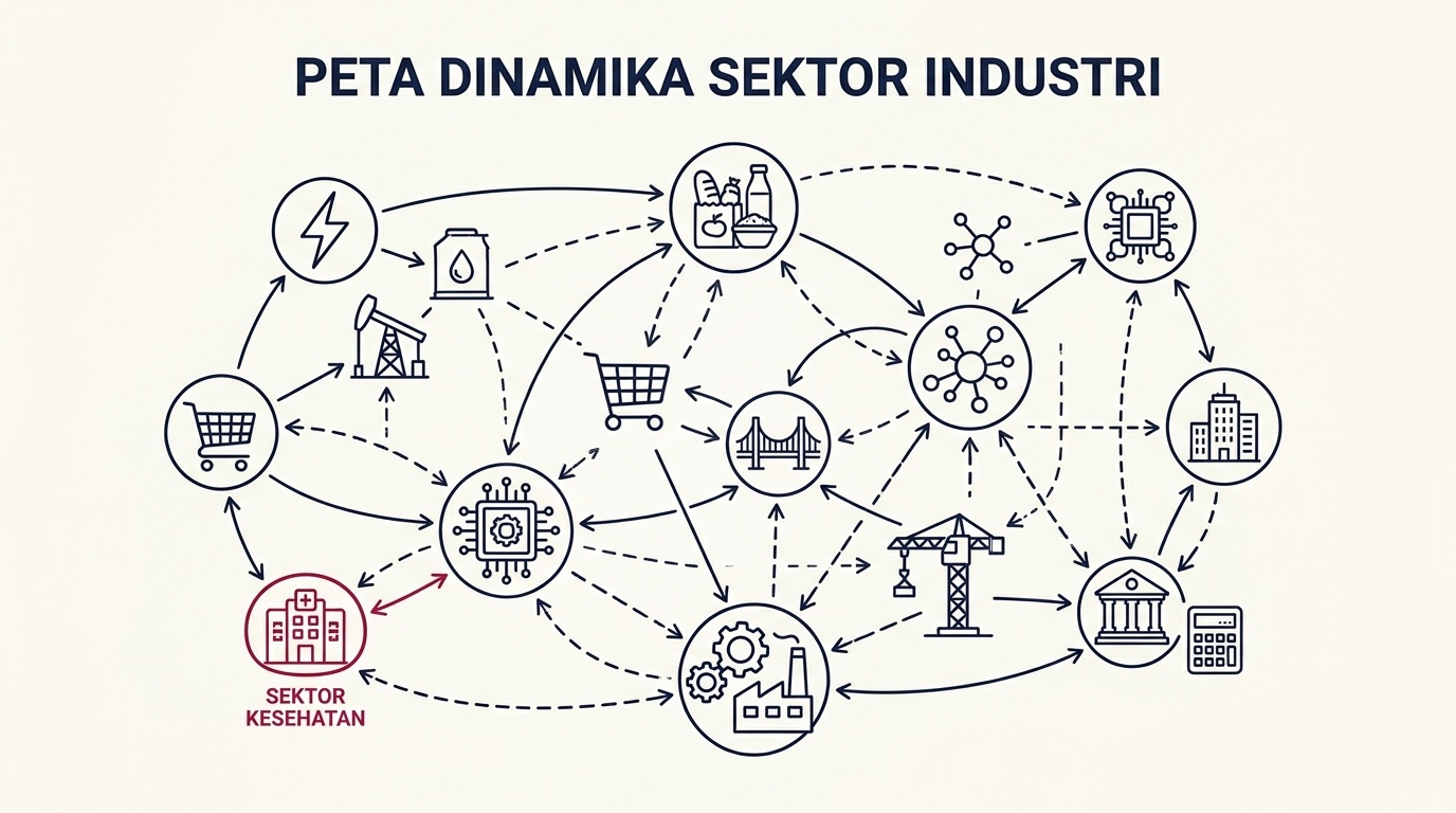 Peta konseptual beragam sektor industri yang saling terhubung